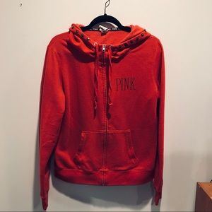 Victoria’s Secret PINK Full-Zip Red Hoodie